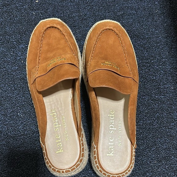 Kate Spade Brown Espadrille Mules WORN ONCE - Picture 5 of 7